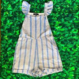 Lulu’s romper with blue and white stripes